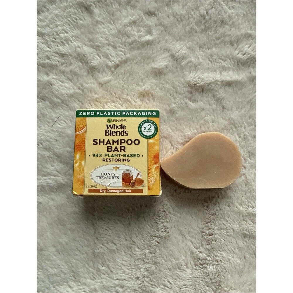 Garnier Whole Blends Shampoo Bar Plant Based Honey Treasures Dry Damaged Hair
